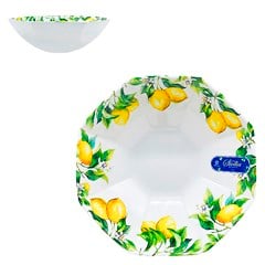 Travessa melamina oval 2080ml limao siciliano   cx:036
