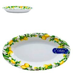 Travessa melamina oval 33x17cm limao sicilia cx:048