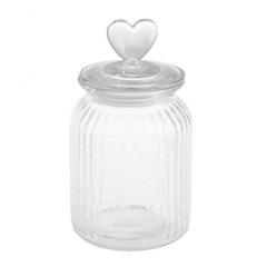 Pote vidro 1l coracao c/tpa hermetica coraca cx:024