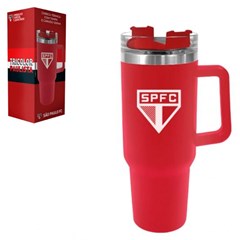 Caneca termica inox 1,2lts com tampa e canud sao paulo cx:020