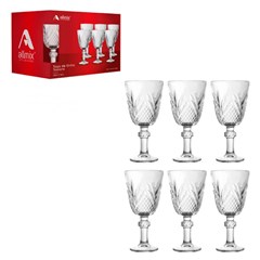 Taca 200ml vinho de vidro toscana            cx:004