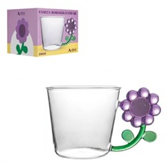 Caneca boro 250ml petalas roxa               cx:048