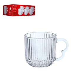 Cj xicaras vidro cafe 180ml 6pcs de vidro laur  cx:012