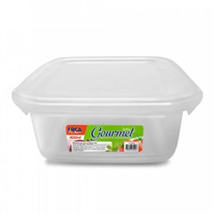 Pote plast 400ml quad c/trava transp         cx:00012