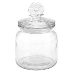 Pote vidro 650ml coracao c/tpa hermetica flo cx:024
