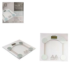 Balanca digital de banheiro vidro 28x28x2,2cm cx:010