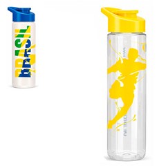 Garrafa plast 700ml shake brasil             cx:012