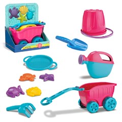 Carrinho de praia menina cor pink 40cm c/ace cx:00002