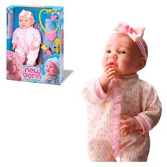 Boneca new born brincar de dodoi menina 29cm c/ acess ref 8336 cx004