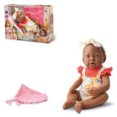 Boneca negra 28cm ref 8416                   cx:004