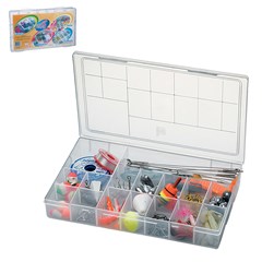 Organizador plast 30x19,5x4,8cm 16 div transp   cx:0012