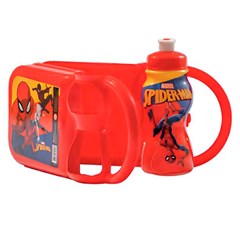 Kit lancheeira e squeeze spider man          cx:010