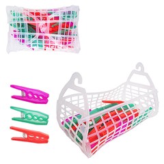 Cesta de plastico p/ prendedor com alca 24 p cx:024